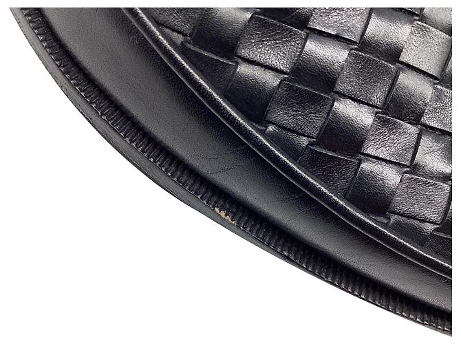 Mocassini Intrecciato in pelle nera Bottega Veneta Nero - vista 7