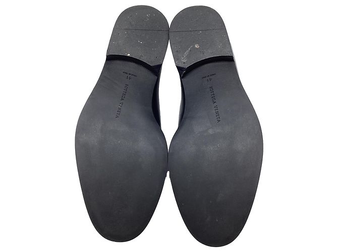 Mocassini Intrecciato in pelle nera Bottega Veneta Nero - vista 9