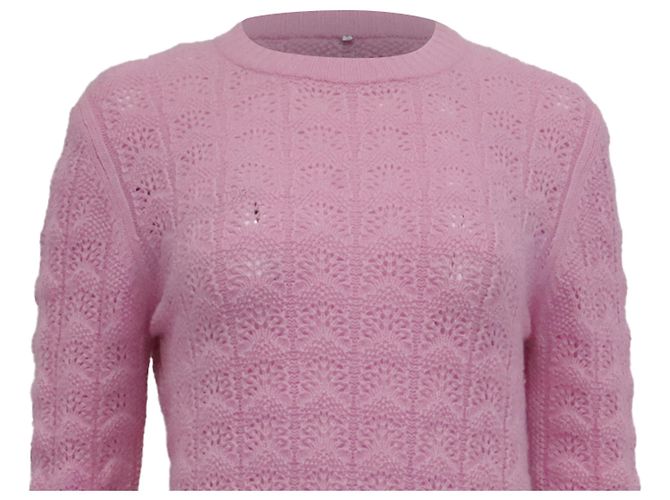 Pull en maille Sportmax en laine rose - vue 2