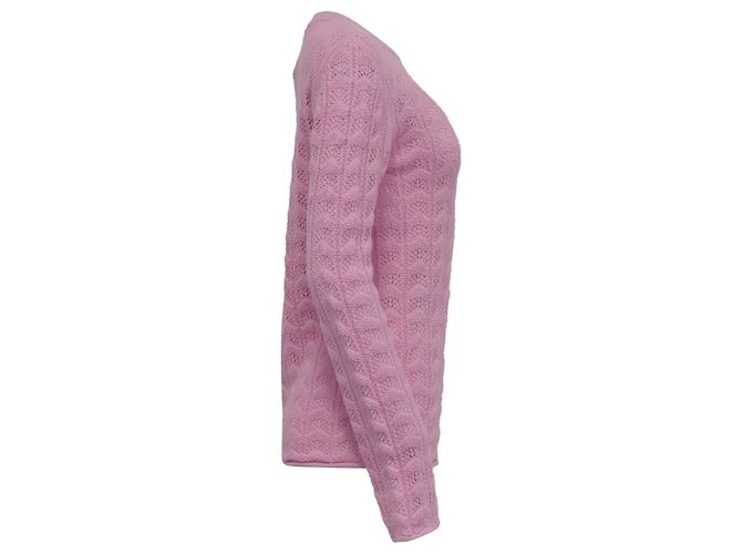 Pull en maille Sportmax en laine rose - vue 3