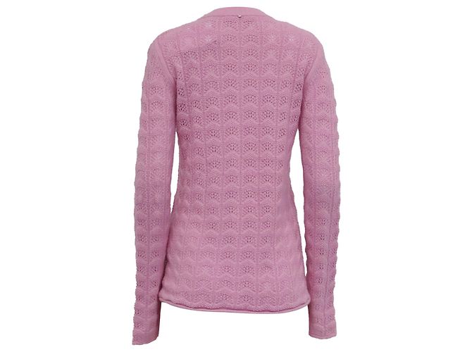 Pull en maille Sportmax en laine rose - vue 4