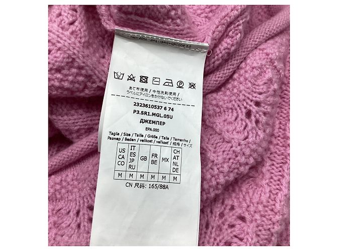 Pull en maille Sportmax en laine rose - vue 6