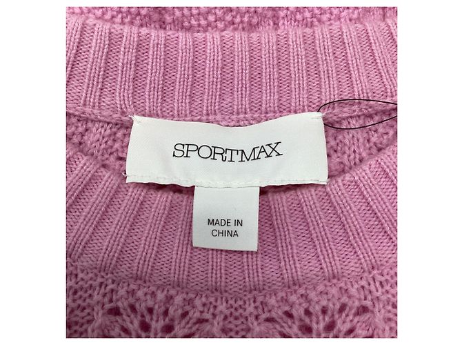 Pull en maille Sportmax en laine rose - vue 7