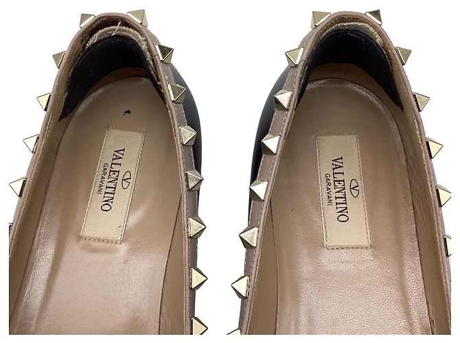 Ballerine a punta Rockstud Valentino Garavani in pelle nera - vista 12