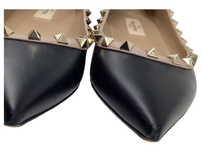 Ballerine a punta Rockstud Valentino Garavani in pelle nera - vista 8