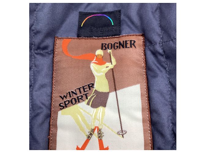 Bogner Logo-Embroidered Down Jacket in Pink Polyester - view 9