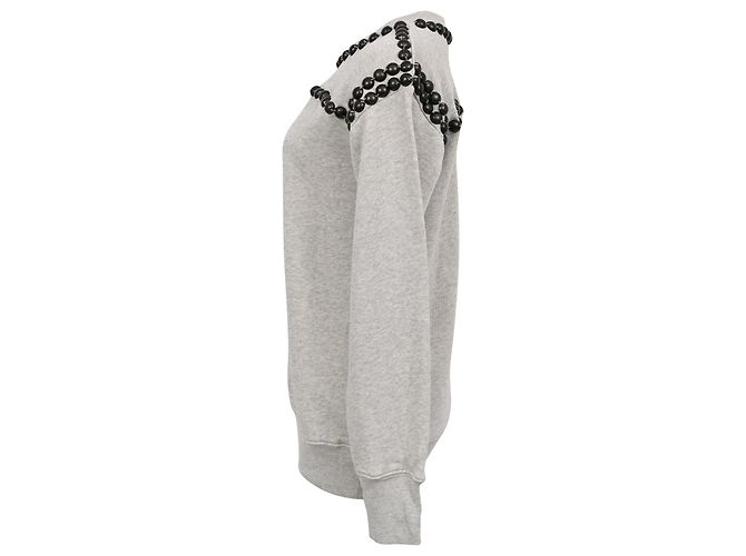 Sweatshirt Isabel Marant Scotty Studded em algodão cinza - vista 2