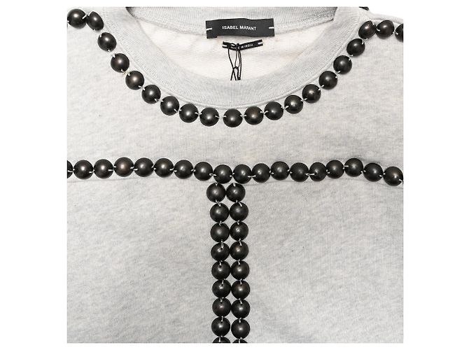 Sweatshirt Isabel Marant Scotty Studded em algodão cinza - vista 4