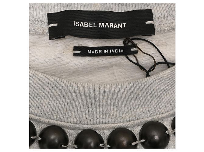 Sweatshirt Isabel Marant Scotty Studded em algodão cinza - vista 5