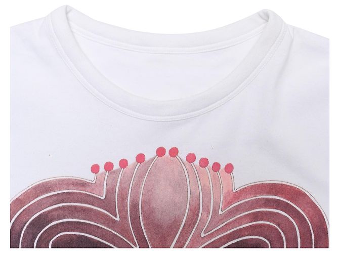 Camiseta con estampado gráfico Chloé en algodón blanco - vista 4