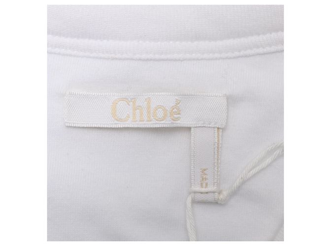 Camiseta con estampado gráfico Chloé en algodón blanco - vista 5