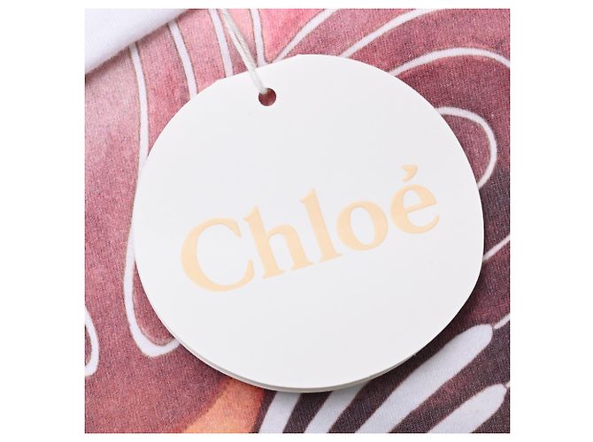 Camiseta con estampado gráfico Chloé en algodón blanco - vista 7