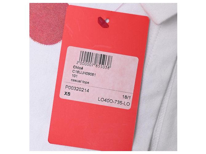 Camiseta con estampado gráfico Chloé en algodón blanco - vista 8