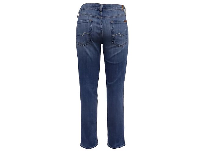 Vaqueros de tiro medio 7 For All Mankind en algodón azul - vista 3