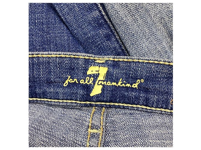 Vaqueros de tiro medio 7 For All Mankind en algodón azul - vista 6