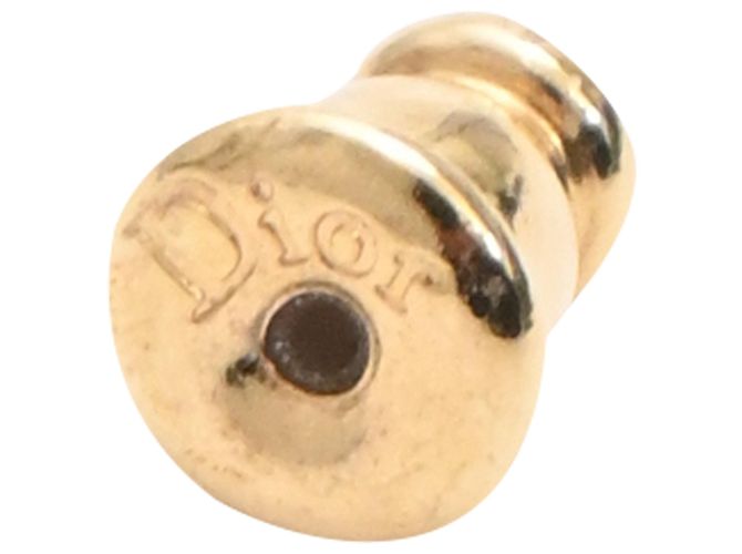 Orecchini a bottone Dior CD Bow in metallo dorato D'oro Metallico - vista 3