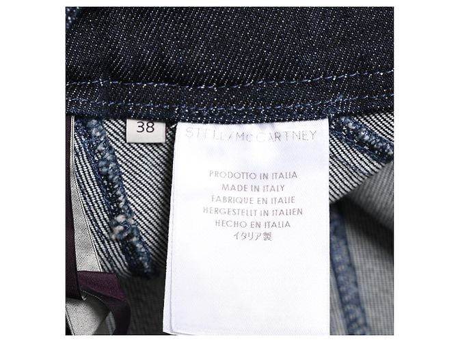 Stella Mc Cartney Minifalda acampanada de denim Stella Mccartney en algodón azul oscuro - vista 6