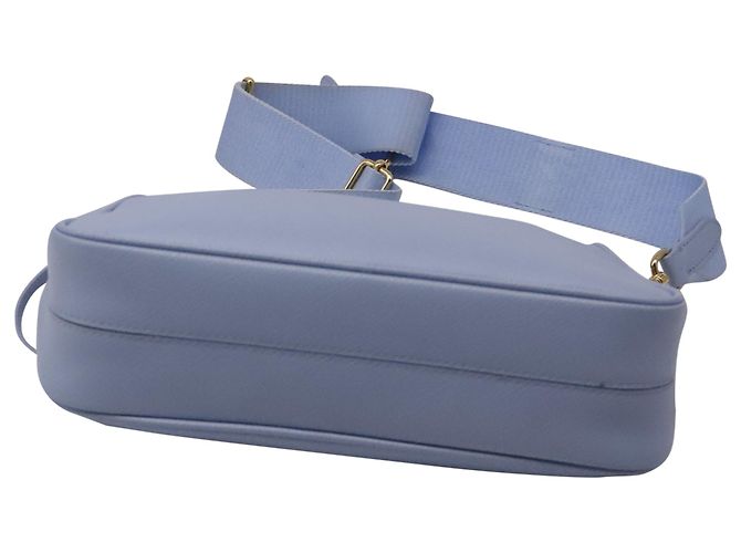 Borsa a tracolla Prada Re-Edition 2005 in pelle Saffiano azzurro Blu Blu chiaro - vista 5