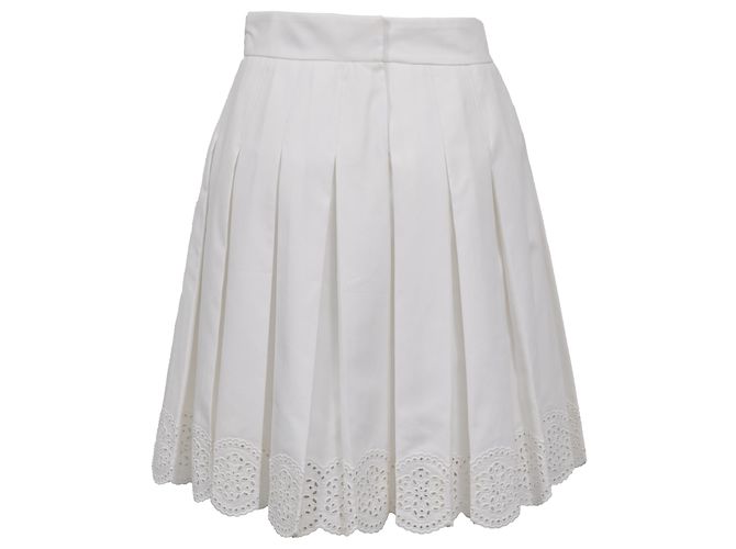 Minifalda plisada Alexander Mcqueen en algodón blanco Crudo - vista 3