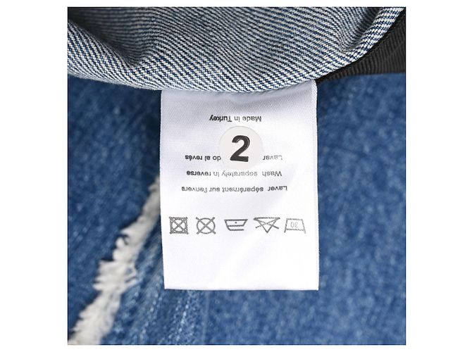 Sandro Distressed Mini-Denimrock aus blauer Baumwolle - Ansicht 6
