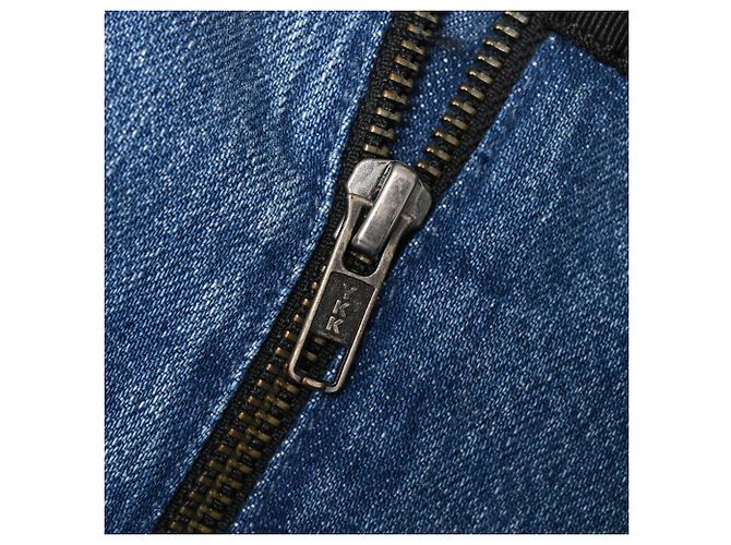 Sandro Distressed Mini-Denimrock aus blauer Baumwolle - Ansicht 8