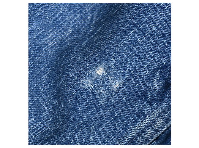 Sandro Distressed Mini-Denimrock aus blauer Baumwolle - Ansicht 9