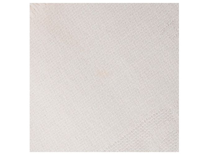 Cachecol com Franjas Anagram Loewe em Cashmere Branco Cru - vista 7