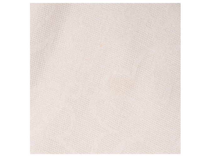 Cachecol com Franjas Anagram Loewe em Cashmere Branco Cru - vista 9