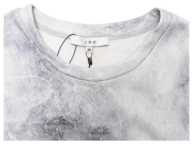 Iro Sweatshirt mit Marmor-Print aus grauer Baumwolle - Ansicht 4