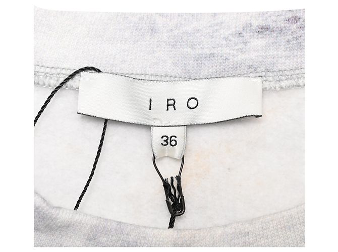 Iro Sweatshirt mit Marmor-Print aus grauer Baumwolle - Ansicht 5