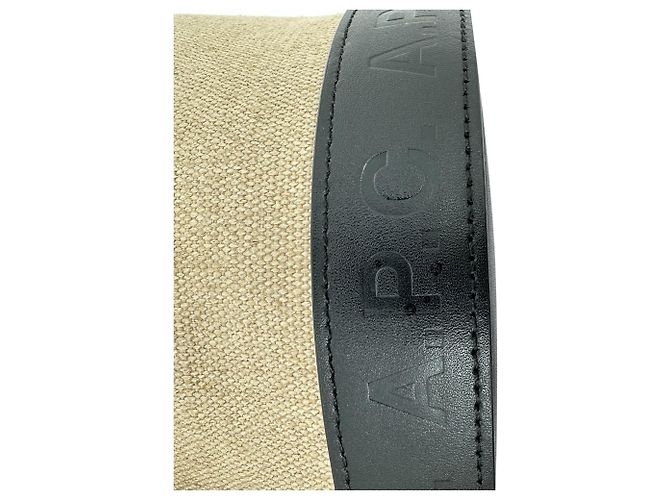 Apc mala de balde A.P.C. Helene em lona de juta bege - vista 6