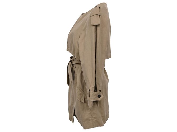 Trench Coat com Cinto Isabel Marant em Algodão Bege - vista 2