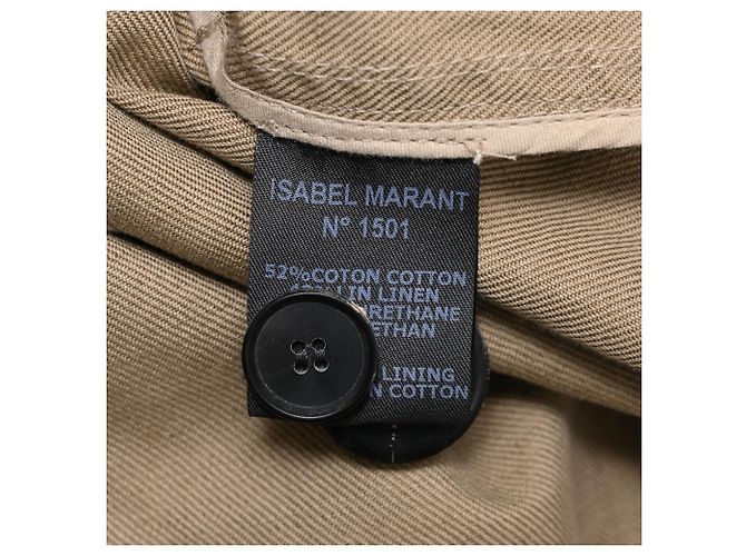 Trench Coat com Cinto Isabel Marant em Algodão Bege - vista 6