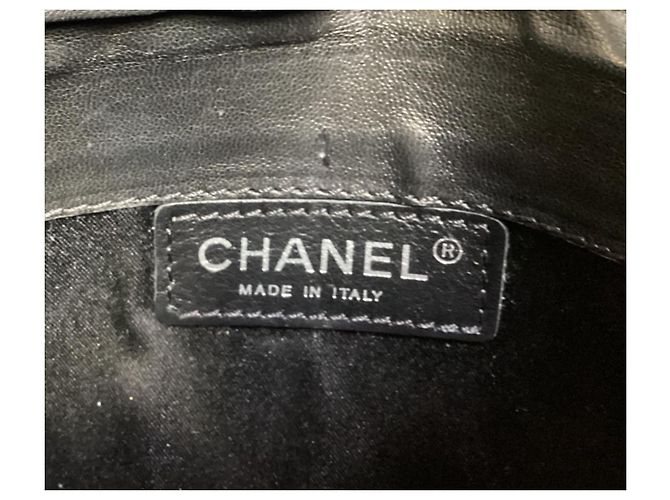 Chanel CC Quilted Pattern Wallet On Chain in Black Patent Leather - view 11