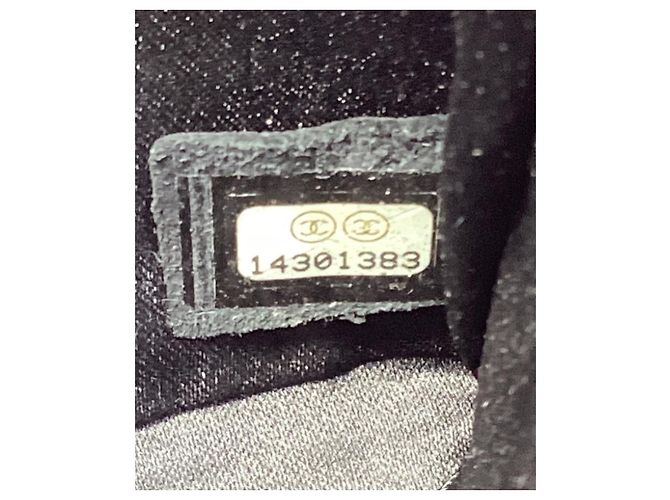Chanel CC Quilted Pattern Wallet On Chain in Black Patent Leather - view 14