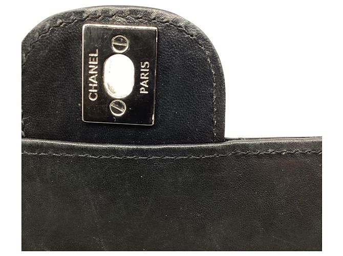 Chanel CC Quilted Pattern Wallet On Chain in Black Patent Leather - view 9