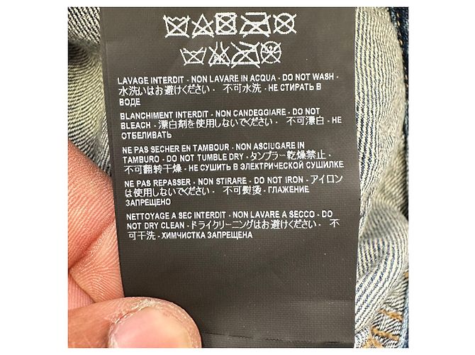Autre Marque Saint Laurent Denim-Weste mit Smoking-Kragen aus blauer Baumwolle - Ansicht 8