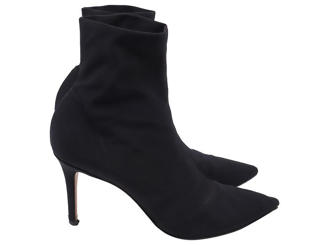 Botines Osaka Stretch Gianvito Rossi en viscosa negra Negro - vista 3