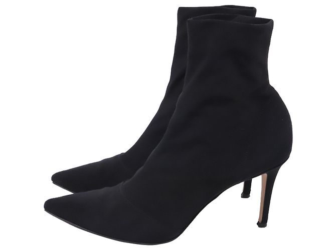 Botines Osaka Stretch Gianvito Rossi en viscosa negra Negro - vista 4
