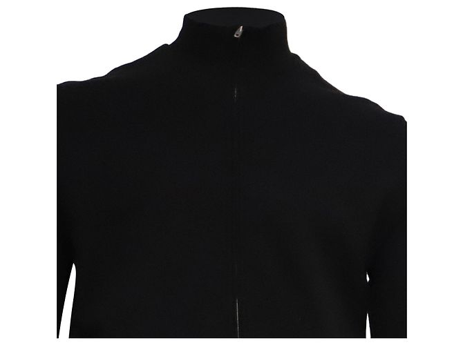 The Row Howard Zip-Up Jacke aus schwarzer Baumwolle - Ansicht 2