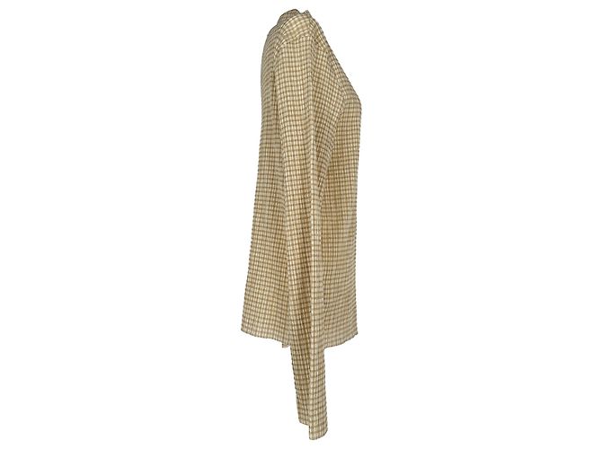 Jil Sander Rollkragen-Oberteil mit Gingham-Karos aus gelbem Polyester - Ansicht 2
