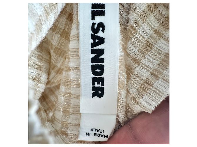 Jil Sander Rollkragen-Oberteil mit Gingham-Karos aus gelbem Polyester - Ansicht 4