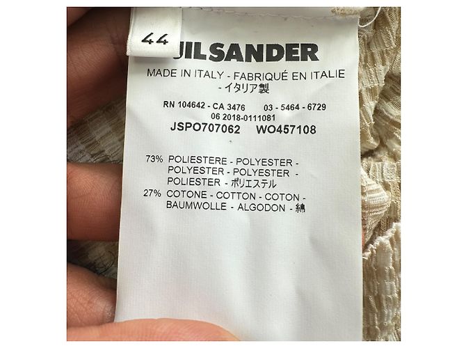 Jil Sander Rollkragen-Oberteil mit Gingham-Karos aus gelbem Polyester - Ansicht 5