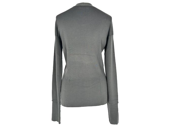 Cardigan abotonado Jil Sander en lana gris - vista 3