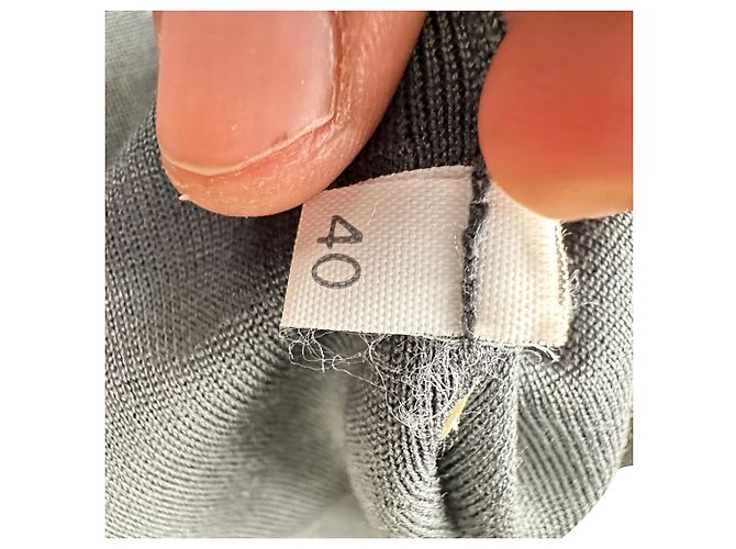 Cardigan abotonado Jil Sander en lana gris - vista 6