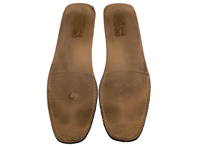 Salvatore Ferragamo Mocassini Ferragamo Gancini Bit in pelle marrone - vista 7