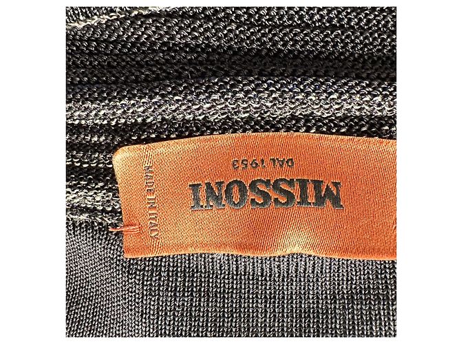 Abito midi plissettato a righe Missoni in rayon multicolore - vista 3