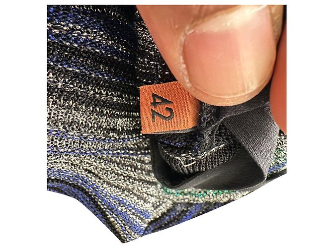 Abito midi plissettato a righe Missoni in rayon multicolore - vista 5