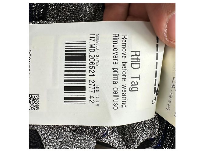 Abito midi plissettato a righe Missoni in rayon multicolore - vista 8