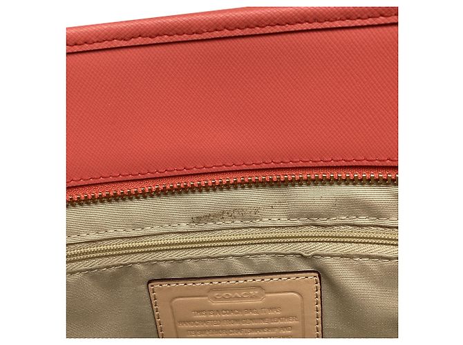 Saco Tote Coach Peyton Carry All em couro coral Laranja - vista 10